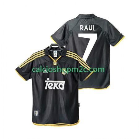 Real Madrid Raul 7 1999 2001 Retro Maglia Trasferta Manica Corta
